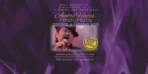 Kees Rutgers’ 20e Hazes Meezingfeest | jubileumeditie